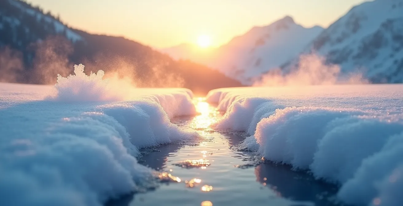 Processus de sublimation et fonte du manteau neigeux en montagne